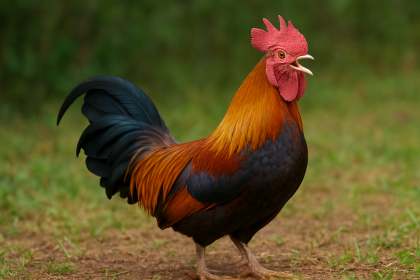 Un coq Ketawa dans la nature - Image réalisée par l'Intelligence Artificielle.